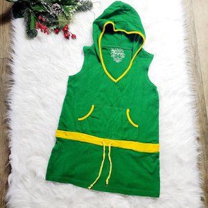 Sherry Taylor Green and Yellow Sleeveless Hoodie